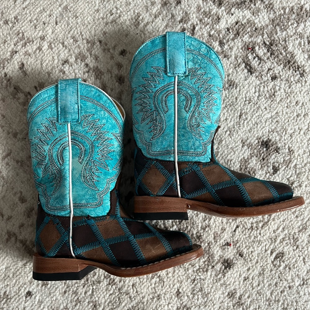Toddler patchwork cowboy boots